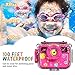 Ourlife Kids Underwater Camera,Waterproof Cameras Toys for Toddler,1080P 2.4'' Large Screen Cam Digital Camera with 8GB Card,Fill Light,Christmas Birthday Gift for Girls Ages 3-12 (Pink)