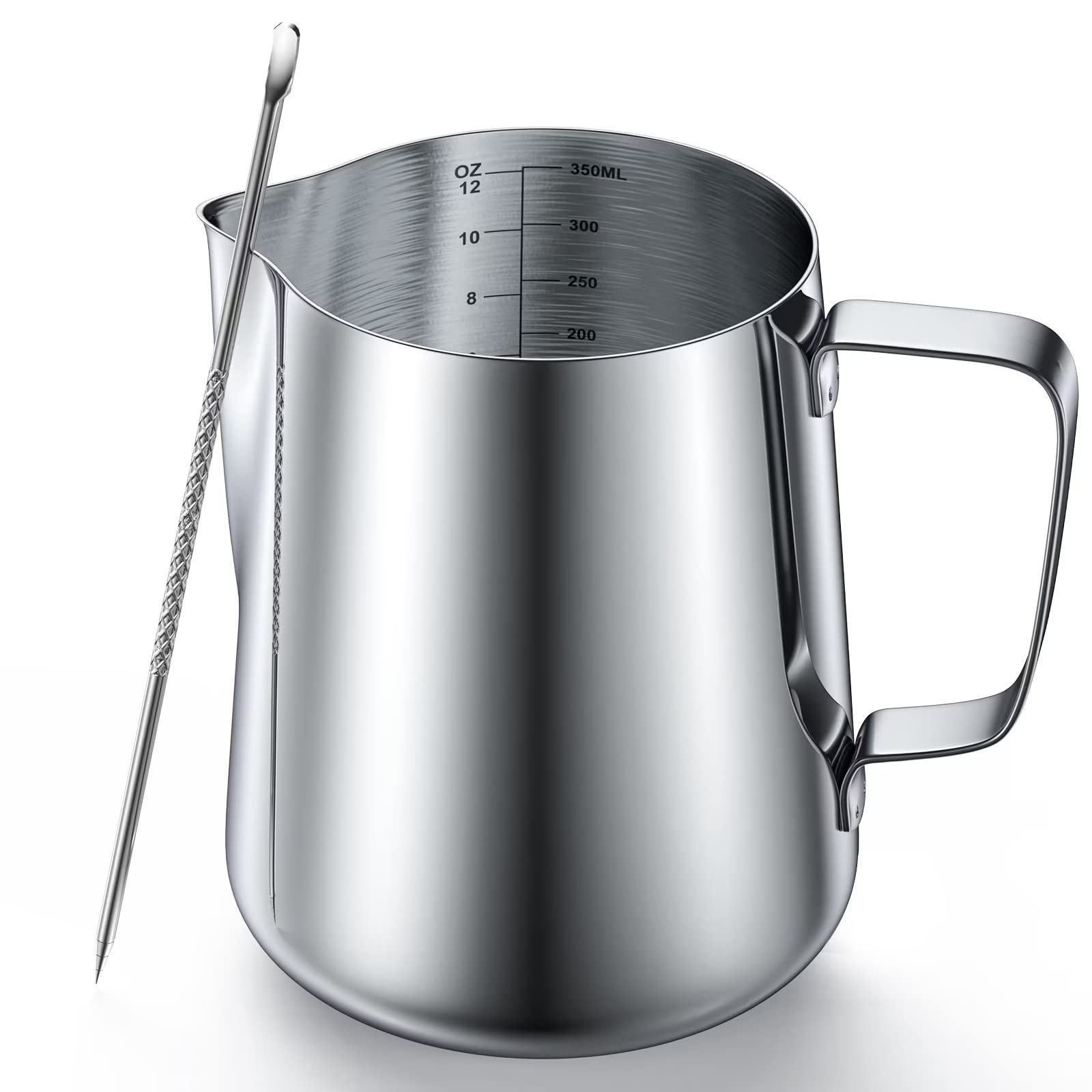 Mua 12 Ounces Stainless Steel Milk Frothing Pitcher, Measurements on Both Sides, Espresso