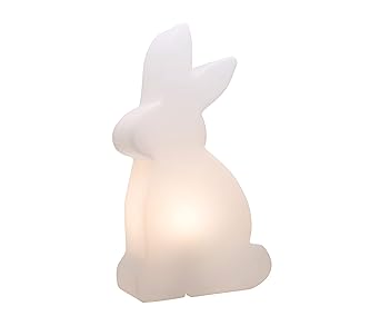 8 seasons design| Große Dekofigur Hase beleuchtet Shining Rabbit (E27, 70 cm groß, Hasenlampe, UV- & frostbeständig, Deko für