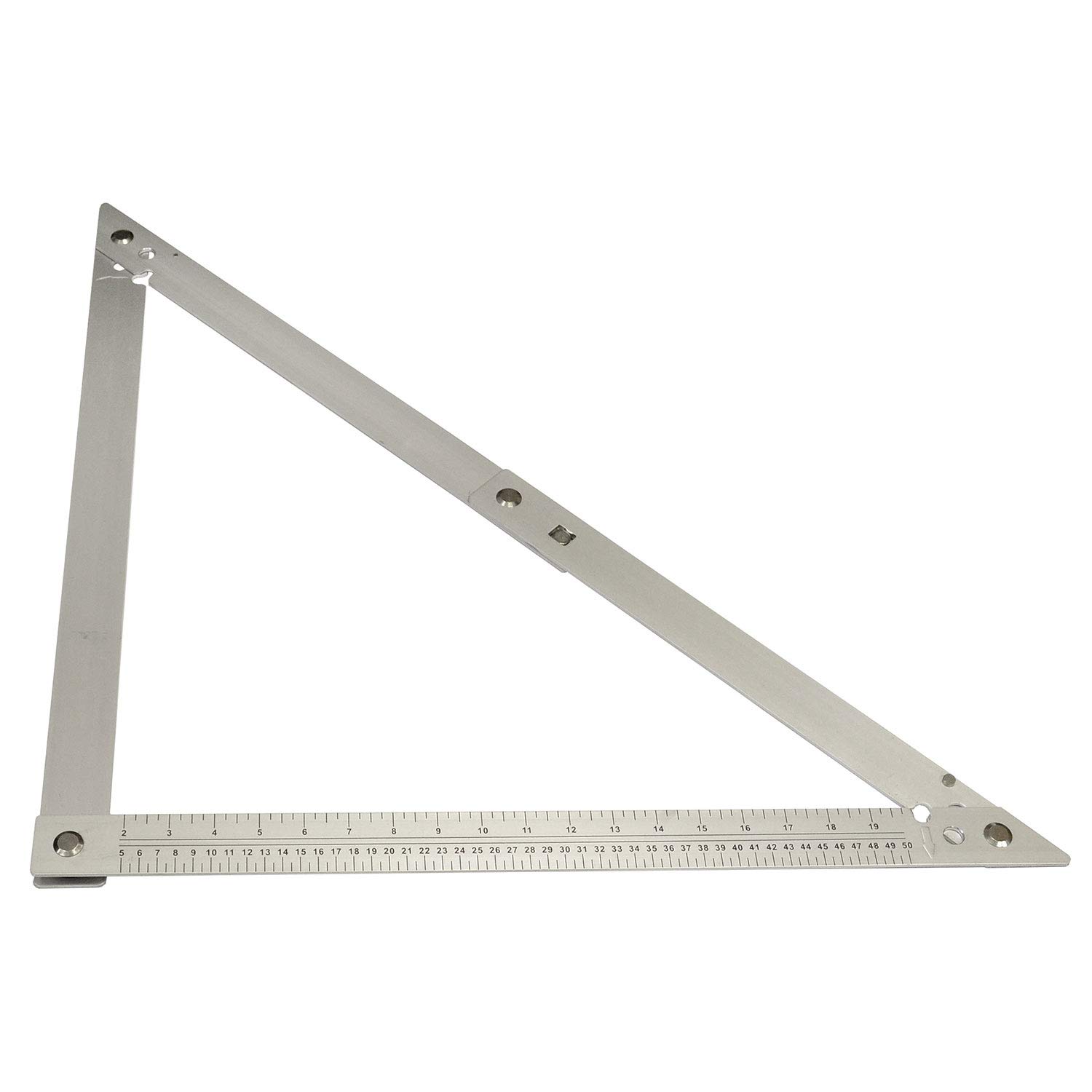 Faithfull FAIFS600 Aluminium Folding Builders Square 600mm (24in) With Carry Case, Silver