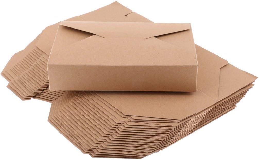 Tubayia 20 pieces rectangular paper cake boxes, cake boxes, cake box for donut/muffin/cookies brown