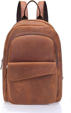 Amazon ウインインコンム Win Income 本革 手作り リュックサックバッグ ハンド付き サイクリング 通勤 通学 旅行 贈り物 ブラウン ウインインコンム Win Income タウンリュック ビジネスリュック