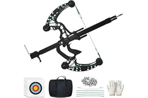 Runzkzy Ball Bearing Bow, Compound Bow Set That Shoots Steel Balls, Right Handed Hunting Bows for Adults, Composite Pulley Bo