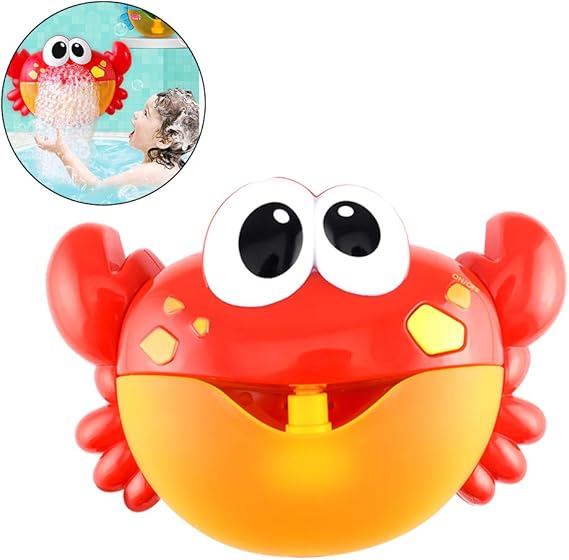 Anbslue Bath Toys, Baby Bath Bubble Toys, Auto Crab Kids Bath Bubble Machine with 12 Musics Baby