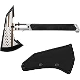 Tac-Force Tactical Tomahawk Axe with American Flag Design, 12 Inch Overall, Nylon Fiber Handle, Sheath Included, TF-2AXEBK