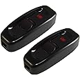 Light Switch, 2Pcs Appliance Switch ON/Off Inline Cord Switch with LED Indicator for Table Lamp Desk Light or Bed Lamp AC 250V 10A (Black)