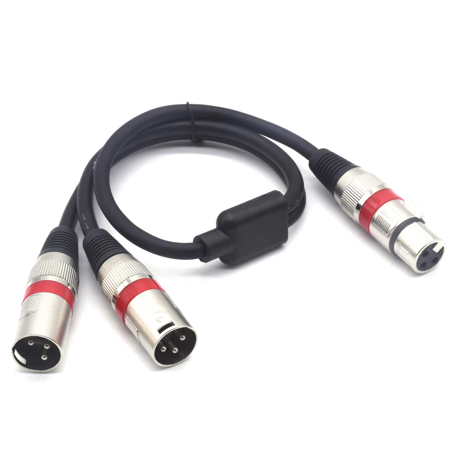 SiYear Balanced Microphone Y Patch Cable XLR Female to Dual XLR Male Audio Splitter Adapter 3 Pin 50cm