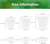 KINGLAKE 8Pcs 17cm White Plastic Plant Pots with Trays Indoor Outdoor view 2