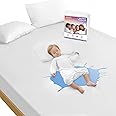 Queen Mattress Protector Waterproof Cover Queen Size Soft Breathable Noiseless Bed Cover Deep Pocket for 6-21" Pad, Washable Hypoallergenic Vinyl Free for Pets Kids Adults (1 Pack)