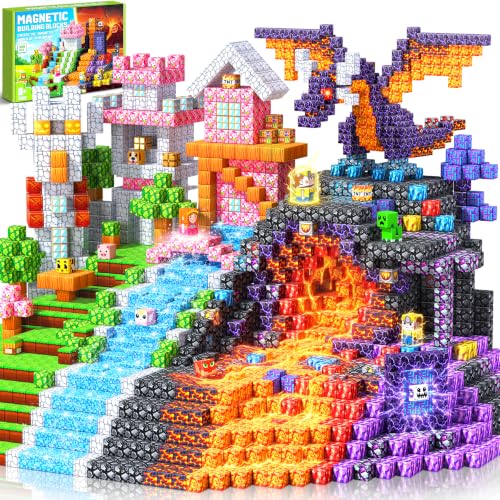 LUVTOY Abnehmbare Magnetische Bausteine - 300 Teile Magnetbausteine