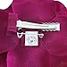 Sara Monica Flower Hair Clip and Pin: Rose: Made in the USA (Deep Fuchsia)