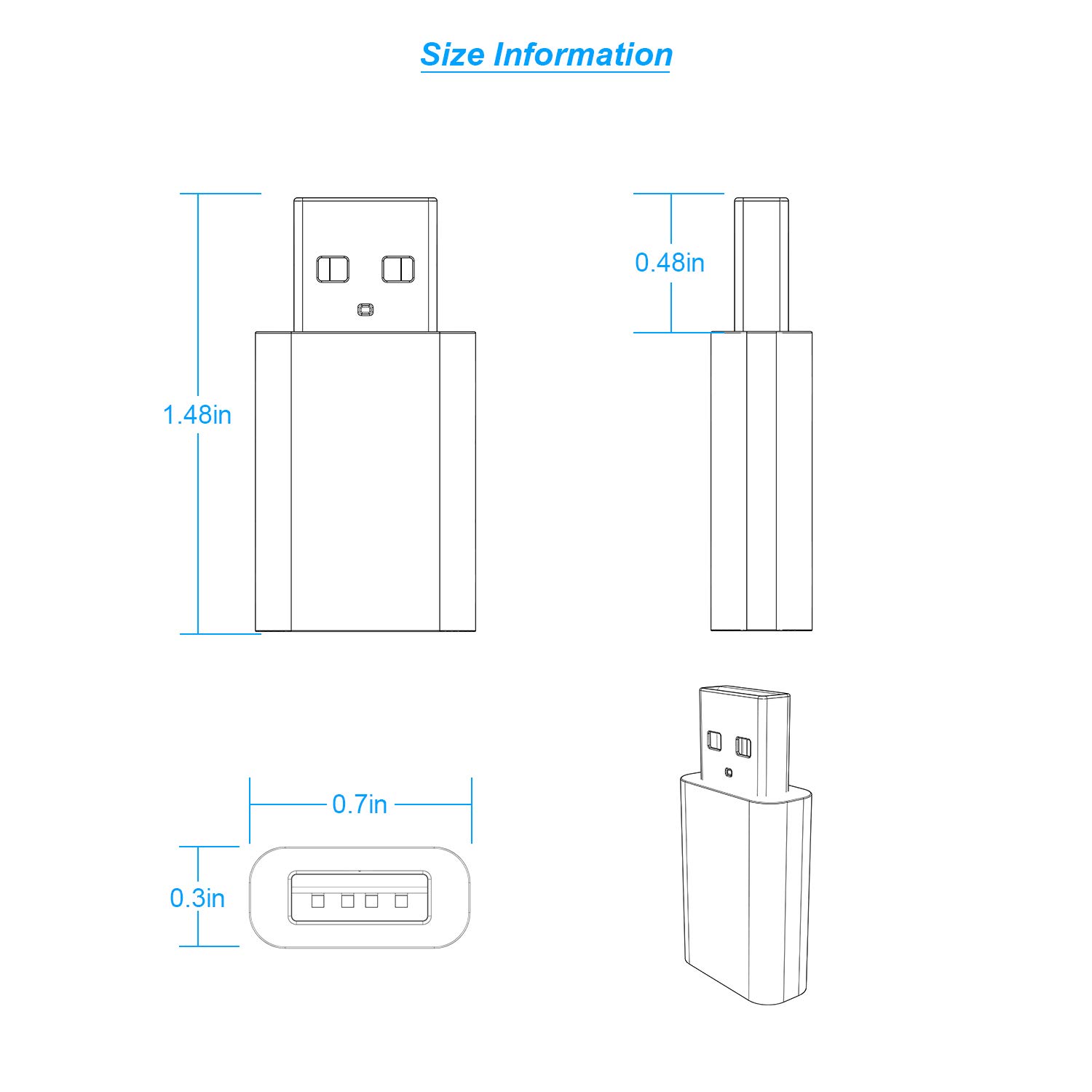 USB to USB C Adapter for iPhone Air 17 [Mfi Certified],USB-C Female to USB Male Charger Converter for Apple MagSafe Watch 10/9/8/7/SE/Ultra,Car,iPhone 16 15 Mini Pro Max,Galaxy,Pixel,CarPlay