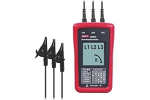 UNI-T - Sequence three-phase rotation meter, AC 40V-690V phase sequence indicator, UT261A fault phase meter motor