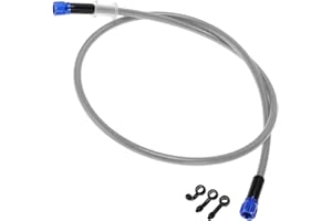 REPAIROCK 100cm Motorcycle Brake Clutch Oil Hose Line Nylon Stainless Steel Wire Braid PU Motorcycle Hydraulic Brake Line for