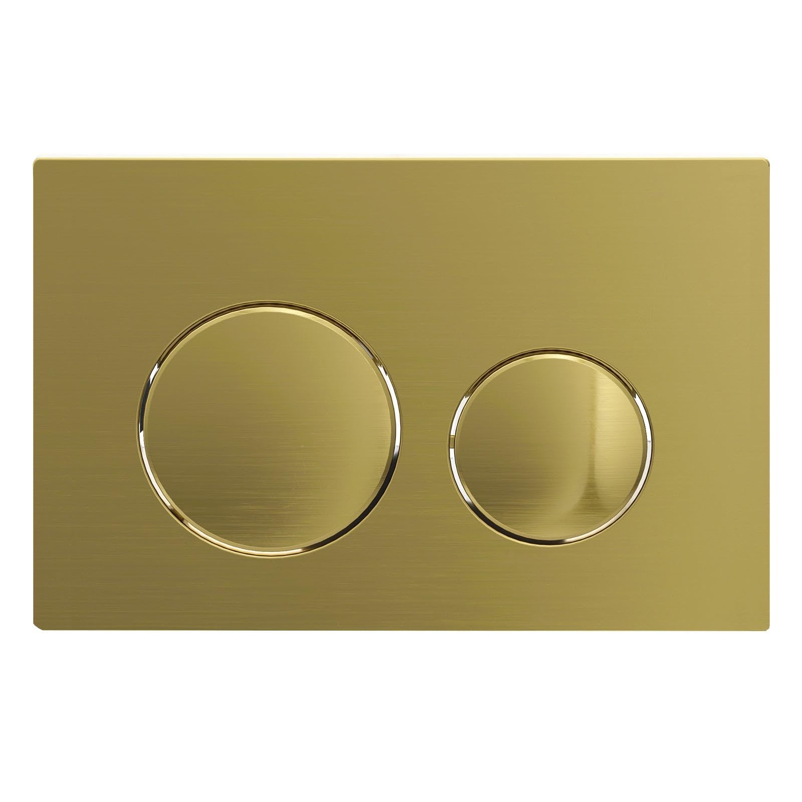 SPARES2GO Luxury Flush Plate Kit for Skylo Concealed Toilet Cistern Wall Hung Frame (Brushed Brass, 245mm x 165mm)