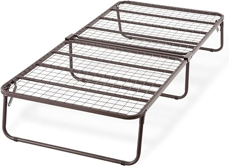 Amazon ぼん家具 パイプベッド 折りたたみベッド 折畳 シングル 95 195cm フレームのみ ブラウン ベッドフレーム オンライン通販