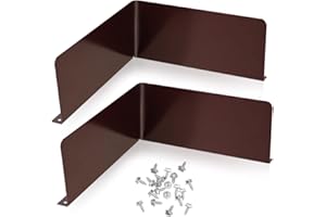 2 Pcs Gutter Valley Splash Guards 15.75 x 3.54 x 0.59 Inches Downspout Diverter Roof Rain Diverter with 20 Pcs Matching Gutte