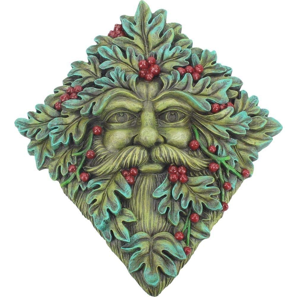 Nemesis Now Berry Beard Wall Plaque 24cm Green, Resin