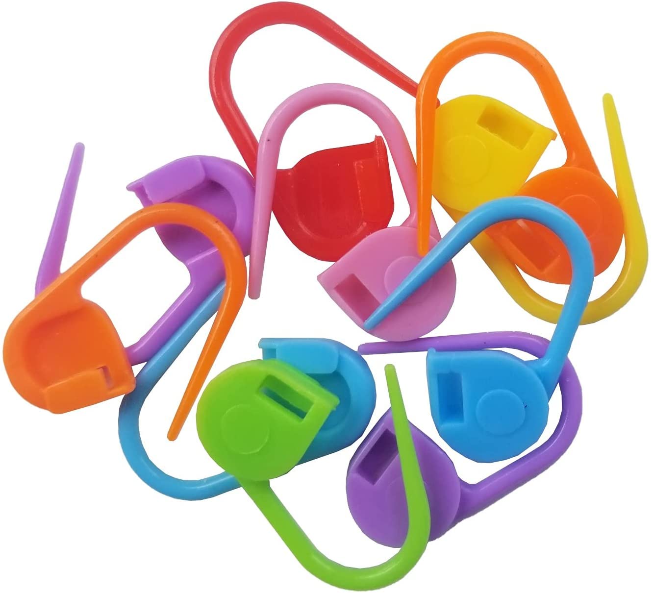 Lily Sugar'n Cream 100% Cotton Yarn 6-Pack Bundle with Bella's Crafts Stitch Markers (Pastel Ombres)