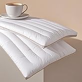 Ultra Thin Flat Pillow for Sleeping, Thin Pillow for Back Sleeper, Supportive Stomach Sleeping Pillow, Slim Bed Pillow,Machine Washable - Standard Size 18x26 Inches (Approx. 46x66 cm) - 1 Piece, White