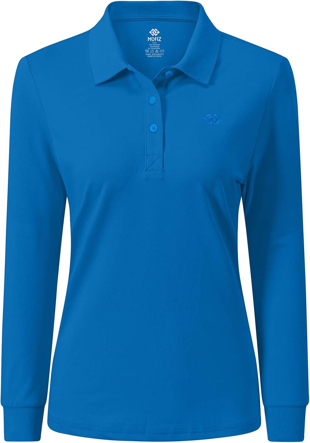 AjezMax Womens Golf Shirts Long Sleeve Polo Shirt Sport Basic Quick Dry Shirt: Clothing