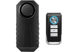 Meichoon Bike Alarm Wireless Anti-Theft Burglar Security Vibration Motion Sensor Waterproof with Remote Control for Bicycle Motorcycle Car Scooter Vehicles Door Window 113db Super Loud
