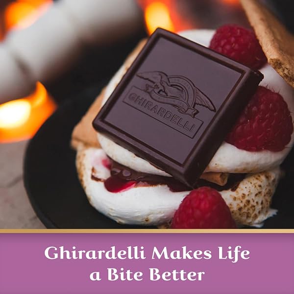 GHIRARDELLI RASPBERRY DARK CHOCOLATE SQUARES BAR, 4.8 OZ BAR