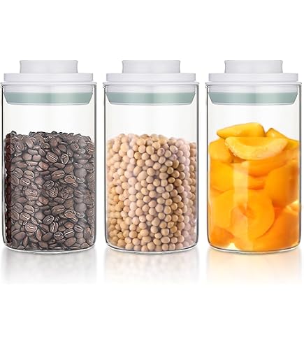 Glass Storage Jar With Pop-Up Lid - 0.78qt (25oz) Airtight Container | Includes Spoon, Wide Mouth - View #6
