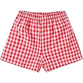 HUYISQ Toddler Boys Girls Plaid Shorts Baby Kids Summer Casual Thin Elastic Waist Beach Short Pants Bottoms