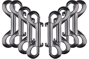 Double Ended Bolt Snap Hook Heavy Duty Dog Leash Clips, 8 Pieces Double Sided Clips, 2.8 Inches