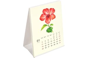 Botanical Art 2026 2027 Mini Desk Calendar, Kitchen Garden Watercolor Painting, Christmas Gift for Mother and Friends, 9.4 x 