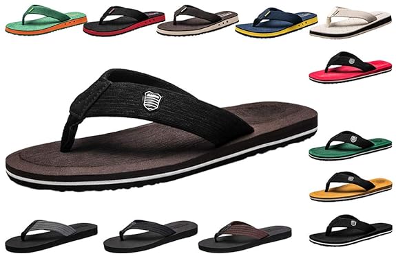 Yooeen Unisex Classical Leicht Zehentrenner Casual Bequem Badelatschen Badeschlappen Weich Rutschfest Hausschuhe Sommer Flip 