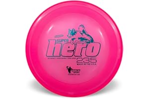 Hero Disc USA Superhero 235 K9 Candy Plastic Dog Disc, Outdoor Dog Toy and Pet Disc, Puncture Resistant Dog Flying Disc (Pink)