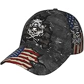 THE PIRATE KING Anime Pirate Captain Baseball Cap Skull Print Hat Halloween Baseball Cap Adjustable for Men and Women
