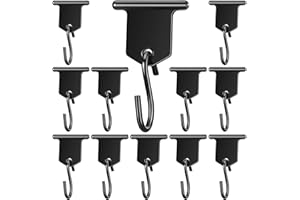 BBTO 24 Pairs Camping Awning Hooks RV Awning Accessory Hangers S Shaped Hooks Set RV Party Light Hangers for Christmas Party Camping Tent Indoor and Outdoor Supplies