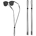 GOSALISU Glasses Strap, Black Sunglasses Strap for Men Women, Ultra-light Eye Glasses Holders Around Neck