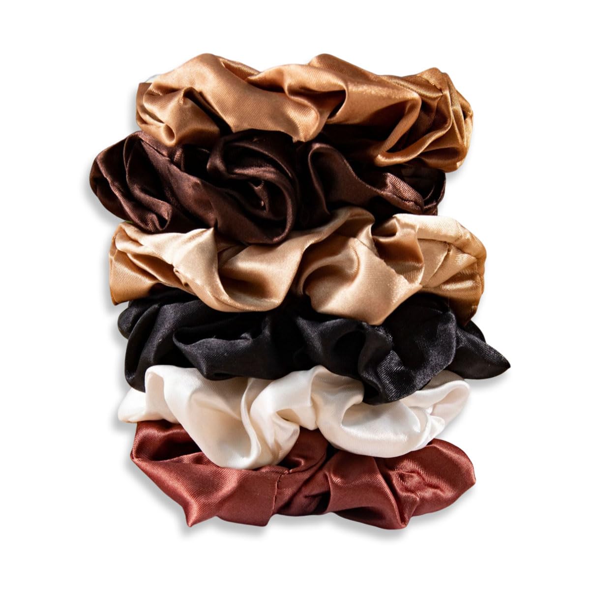 6 PCS Satin Scrunchies for Women, Big Hair Scrunchies No Damage, Large scrunchy Sleep, Oversized Scrunchies for Thick Hair, Cute Scrunchies Hair Band for Curly Hair