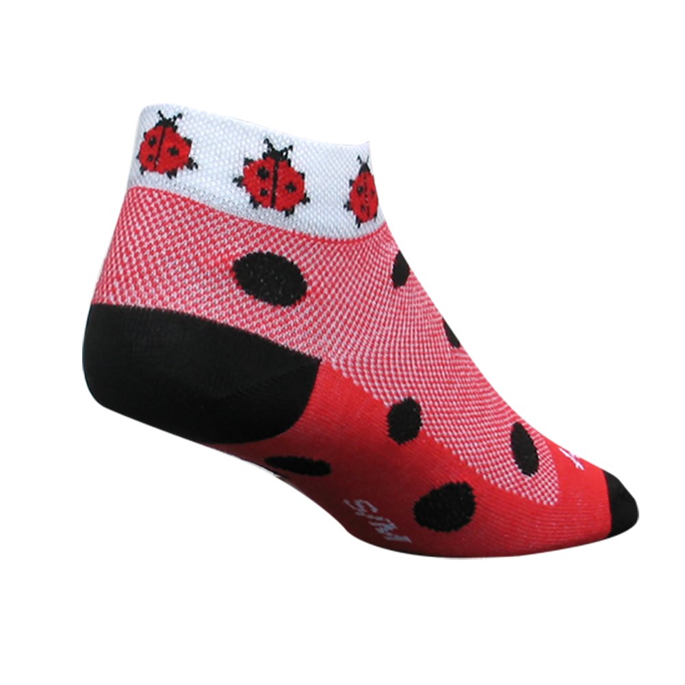 Sockguy Women's Low Cut Socks - Lady Bug Red, Small/Medium