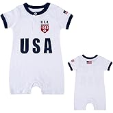 Cnins Soccer Baby Clothes - Matching Family Rompers 0-24M | Unisex Gifts for Futbol Game Days & Photo Shoots