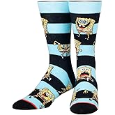 Cool Socks Men's Knit Crew Socks, Spongebob Squarepants Expressions