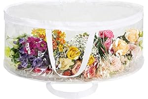 DUDNJC Wreath Storage Bag 24 in Holds 2 Wreaths, Water Resistant Holder with Clear Plastic Front Dual Zippered & Reinforced Handle, Transparent Moving Totes, Under The Bed Storage Organizer