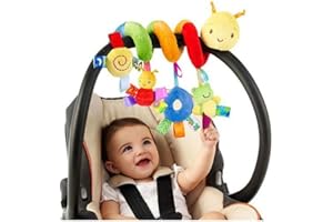 Brinquedo de pelúcia para Carrinho de bebê recém-nascido, formato espiral com chocalhos, Weesey