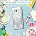 MASCHERI For Galaxy S8 Plus Case,[Zen Series] Scratch Resistant [White Henna Mandala Floral Lace Design] TPU Bumper Clear Back Panel Hybrid Protective Case Cover for Samsung Galaxy S8 Plus - Clear