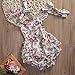 Baby Girl Vivid Floral Lace Dress Backless Halter Ruffled Romper Outfits with Headband (12-18 M, White+Flower)