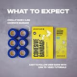 SPORTTAPE Self-Adhesive Cohesive Bandage 6 Rolls 7.5cm x 4.5m Blue view 7