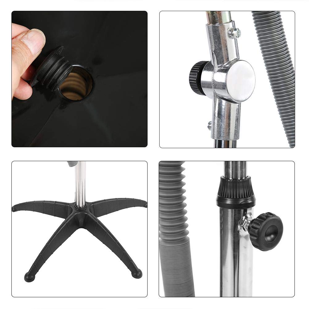 Adjustable Height Hair Basin, Barber Salon Bowl Plastic Shampoo Hair Treatment Bowl, Lifting Rotating Beauty Salon Hairdressing Salon Shampoo Sink with Drain: Beauty