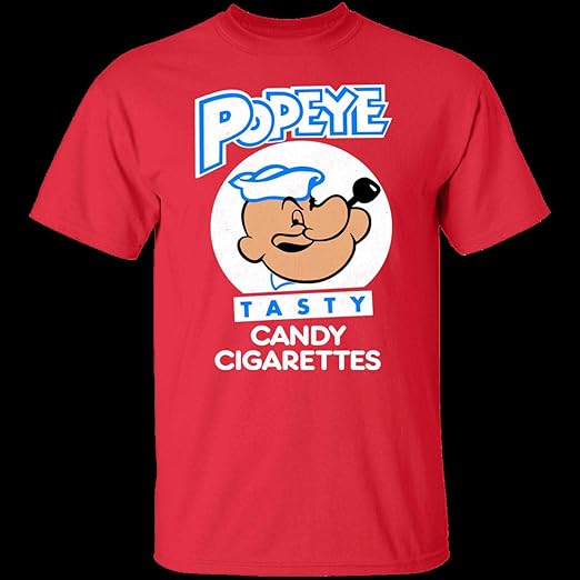 Popeye, Retro Candy, Sticks, Candy Cigarettes, TShirt, Pop, Cartoon