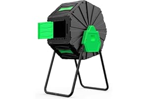 EFURDEN Compost Tumbler Outdoor Rotating Composter, with a Fast and Efficient Composting System for Garden, Kitchen, and Yard Waste (22.5 Gallon)