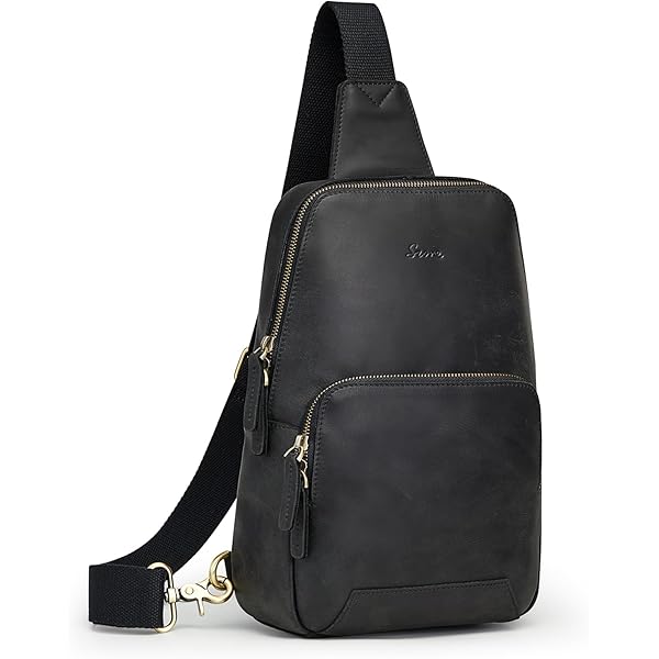 Amazon.com: DK86 Genuine Leather Sling Bag for Men and Women