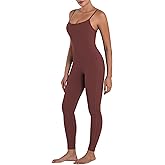 Sunzel Workout Jumpsuits for Women Adjustable Spaghetti Strap Leggings Bodysuit Square Neck Sleeveless One Piece Yoga Unitard